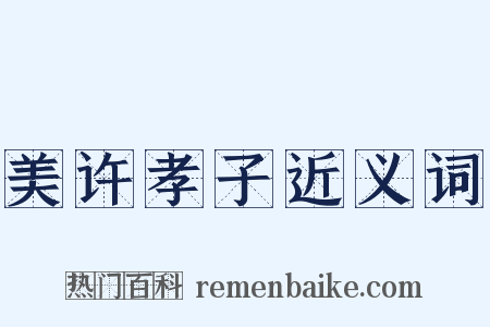 美许孝子近义词是什么意思的图片